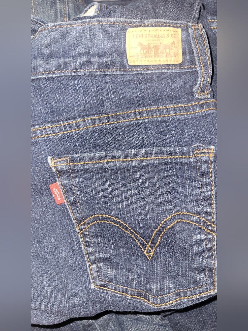Levi's Dark Blue Wide Leg Jeans - Picture 9 of 14